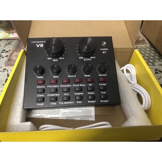 Sound card thu âm hát karaoke V8 ( BH 3 Tháng )