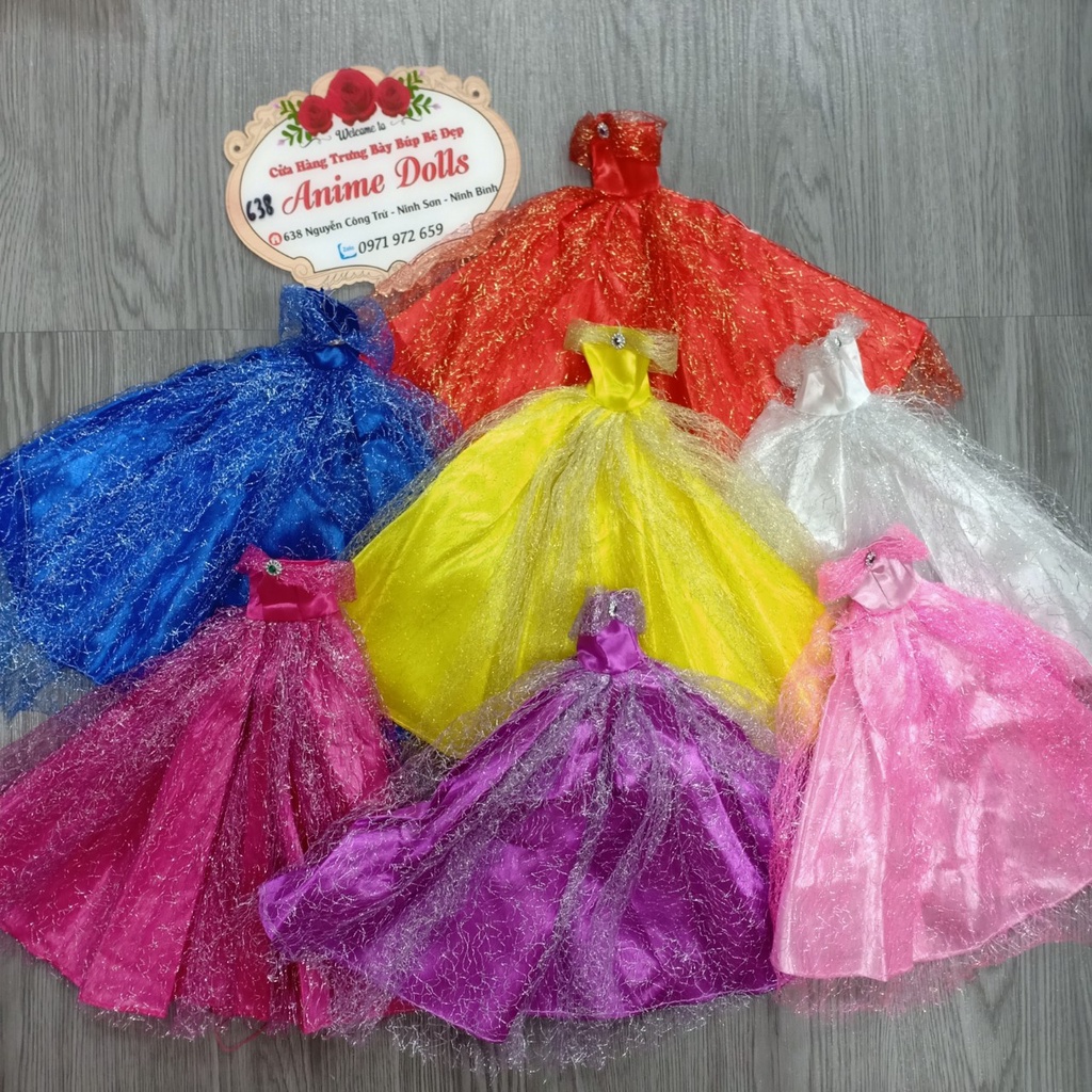 Các Mẫu Váy Cưới,Đầm Cô Dâu Dễ Mặc Cho Búp Bê Barbie 30cm