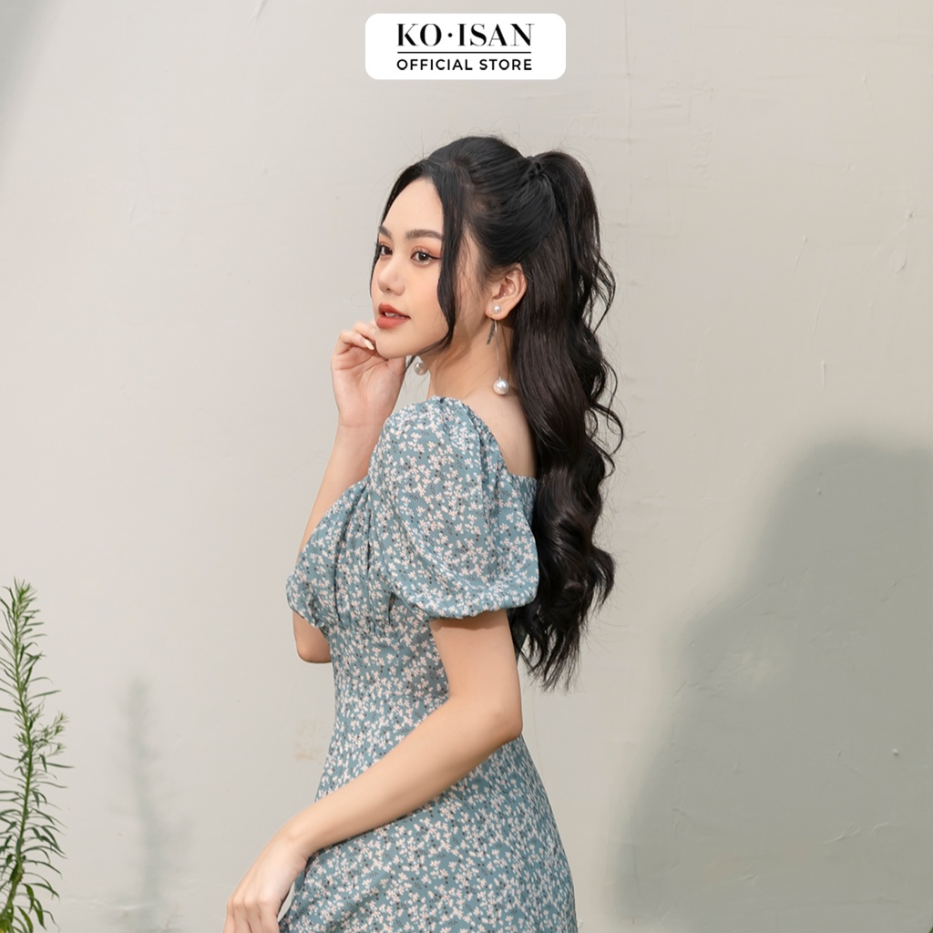 [Mã BMBAU50 giảm đến 50K đơn 99K] Váy hoa nhí vintage dáng dài thiết kế tay phồng nữ tính KOISAN 21056689 | BigBuy360 - bigbuy360.vn