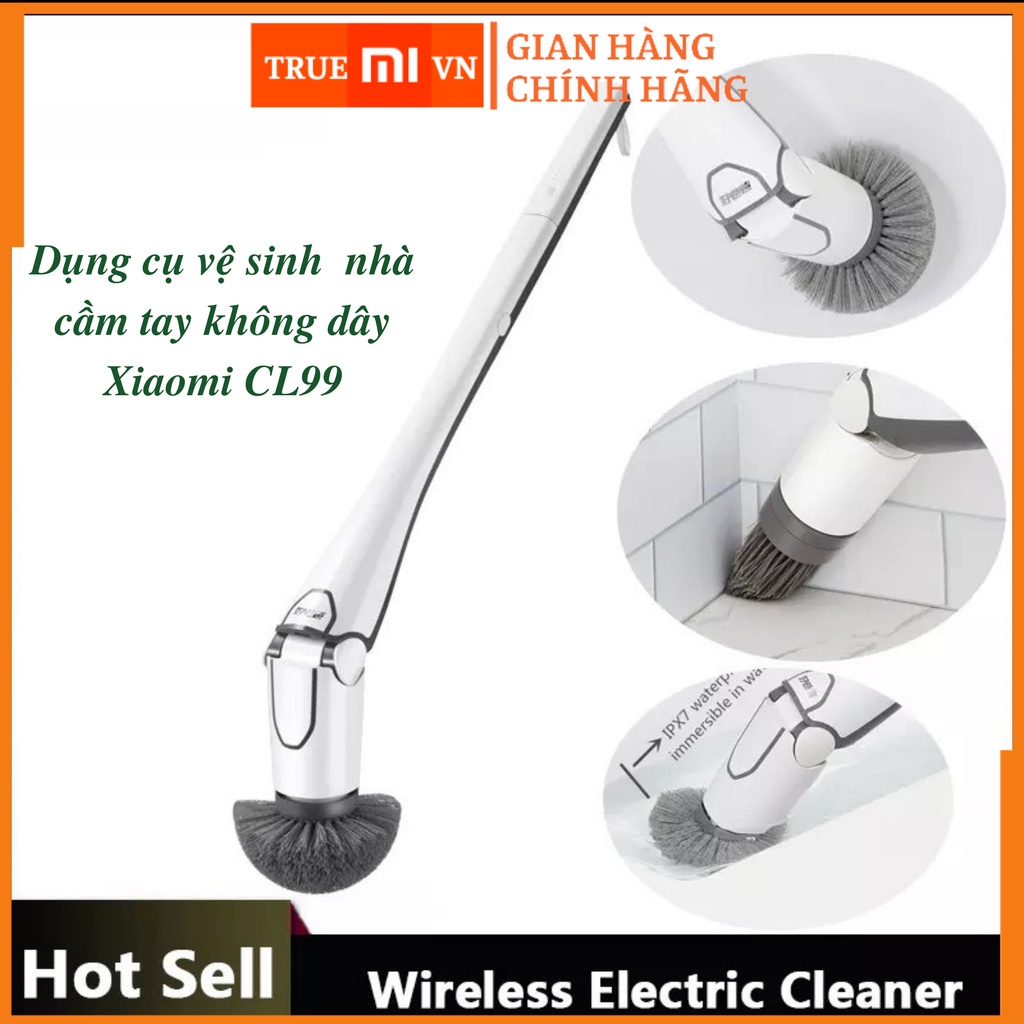 Dụng Cụ Vệ Sinh Nhà Bếp, Nhà Vệ Sinh Không Dây Xiaomi Mijia CL99 - Kèm Ba Đầu Bàn Chải