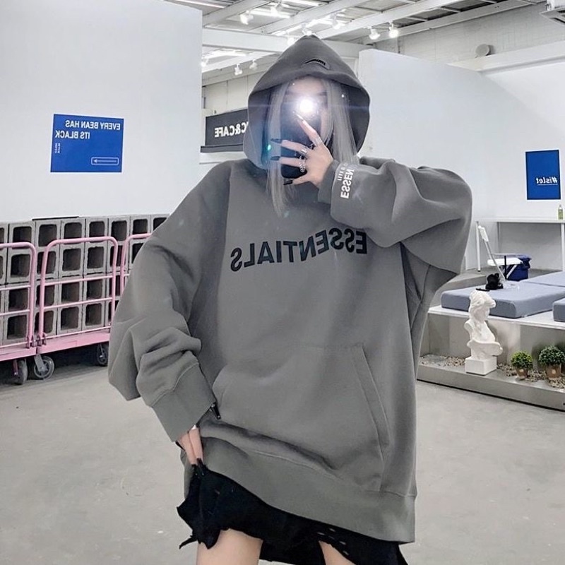 Áo Hoodie nam nữ unisex , Áo Essen nỉ bông mũ ,túi bụng dày dặn phom rộng phong cách hàn quốc