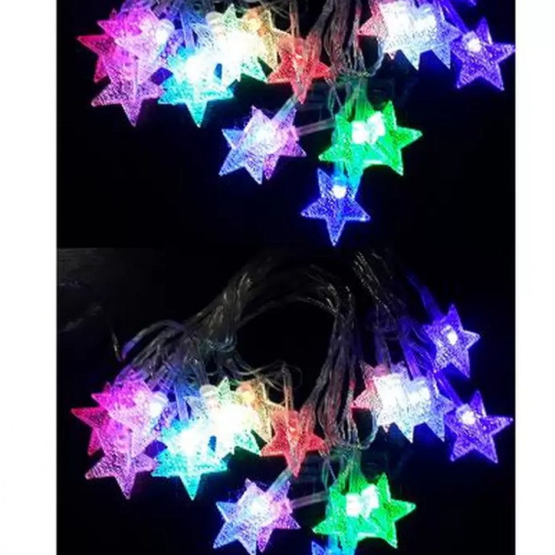 DÂY ĐÈN CHỚP KIỂU NGÔI SAO NHIỀU MÀU 3 MÉT 14 SAO