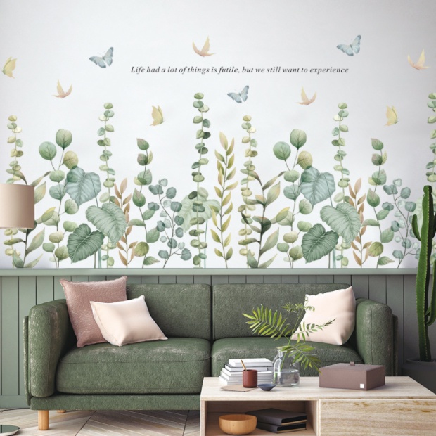 Decal trang trí tường - Dây leo đứng cực sang
