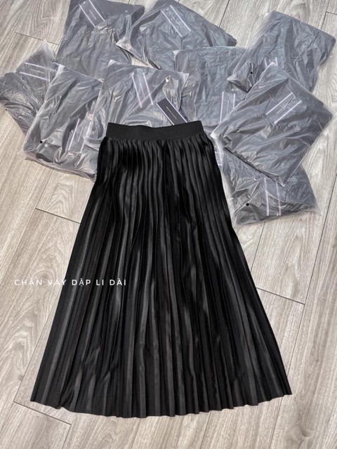 Chân váy xếp ly midi cạp chun | BigBuy360 - bigbuy360.vn