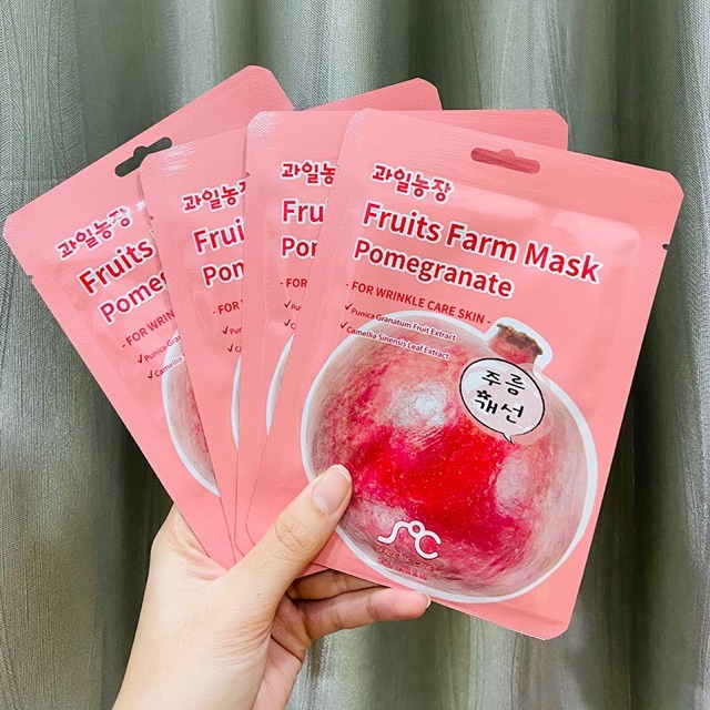 [LẺ MIẾNG] MẶT NẠ HOA QUẢ RAIN BOW FRUIT FARM MASK PACK- HÀN QUỐC Auth