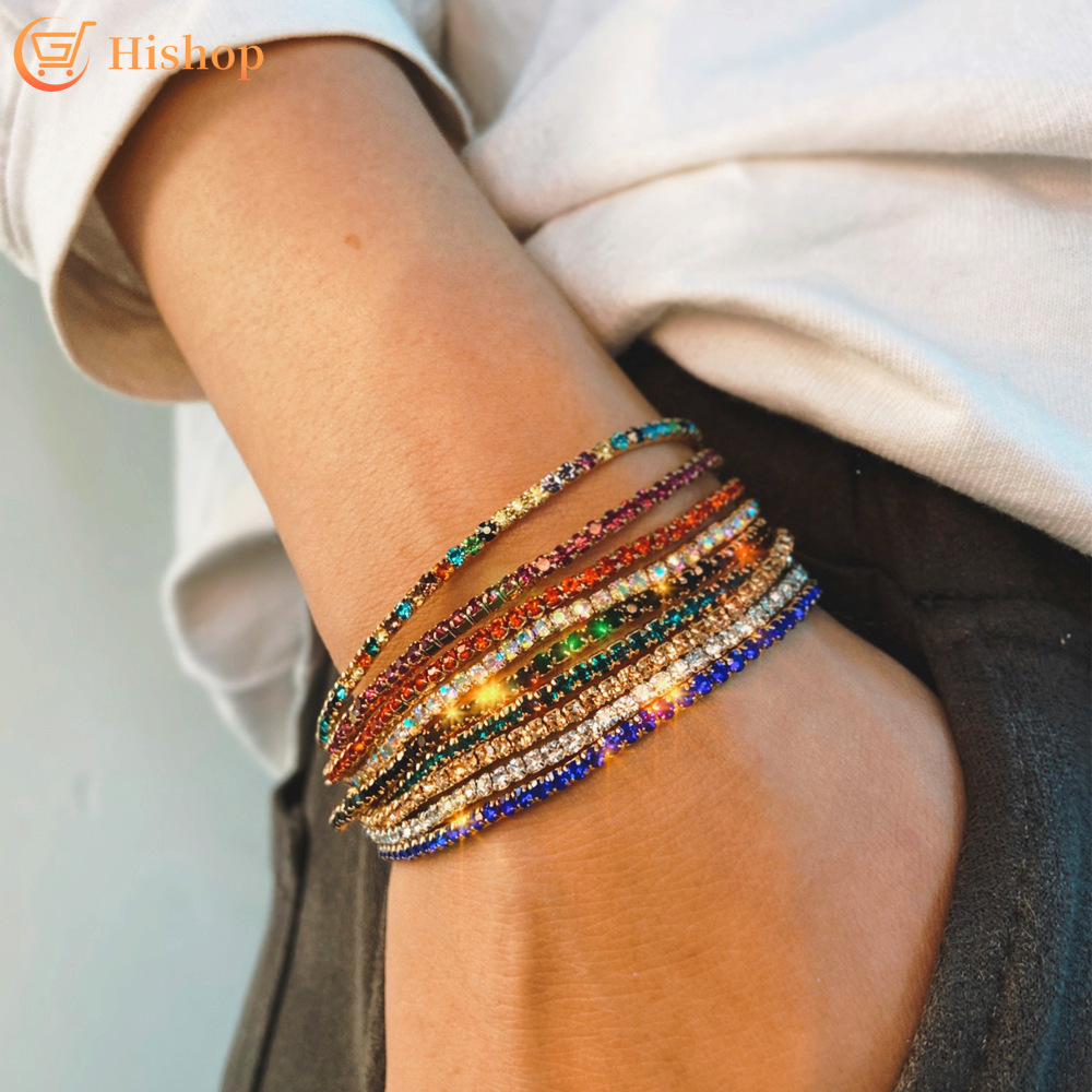 Multicolor Crystal Bracelet DIY Elegant Personality Neutral Bracelet Jewelry Accessories