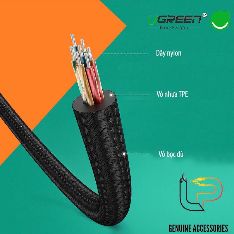 Cáp chuyển Lightning ra Audio 3.5 Ugreen - Chuẩn MFI