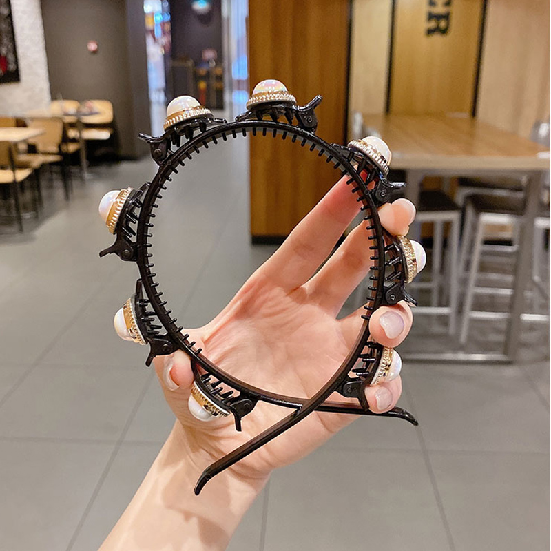 Băng Đô Cài Tóc Đính Ngọc Trai Phong Cách Hàn Quốc Thời Trang