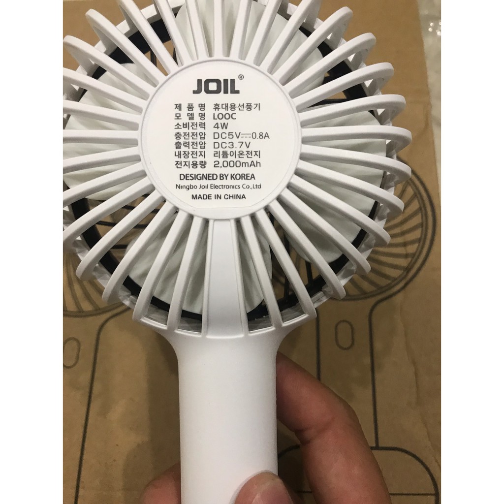 Quạt Cầm Tay JOIL 3 cấp độ - Pin 2200 mAh