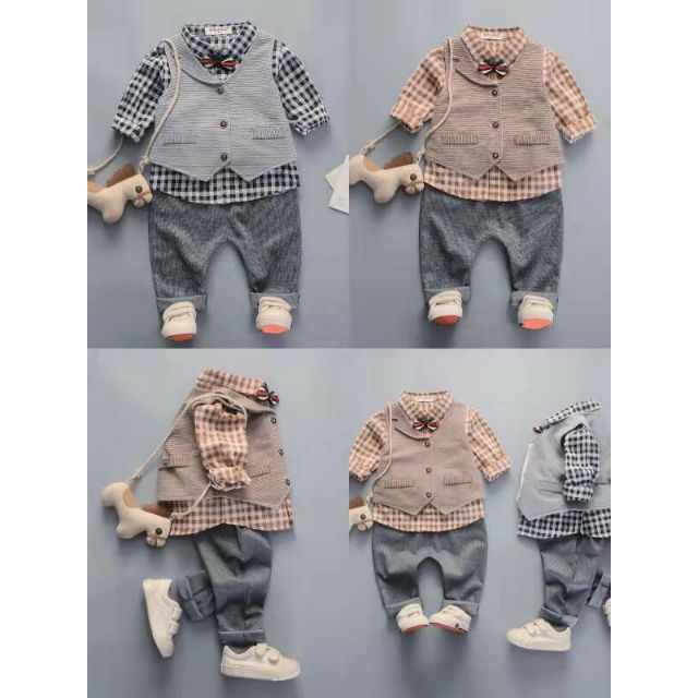 Bộ vets 3 chi tiết cho bé trai