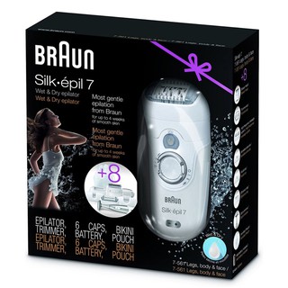 Máy nhổ lông Braun 7561 tặng kèm máy cạo Braun 1100 Made in Germany