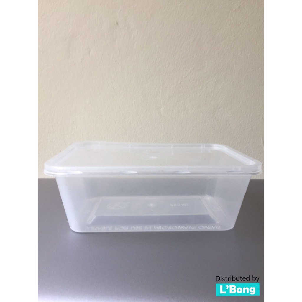 (Combo 100 cái) Hộp đựng thức ăn chữ nhật 750ml
