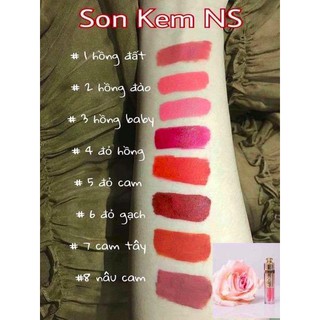 Son Ns lipstick ( son kem) tặng tẩy trang môi