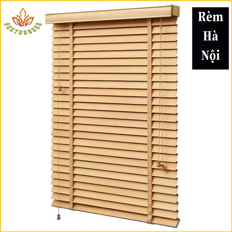 Rèm gỗ- Rèm cửa sổ gỗ sồi nguyên bản dày 5cm che nắng cản nhiệt