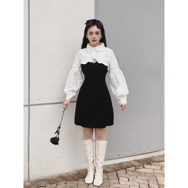 Set Dolly sơ mi và đầm xoè