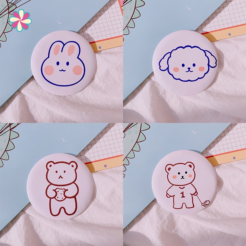 Gương Trang Điểm Mini Hình Tròn Dễ Thương Cho Nữ
