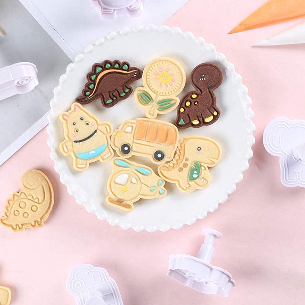 Bộ Khuôn Cắt Bánh Quy 3D Bằng Nhựa