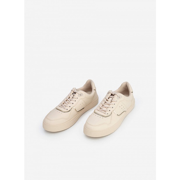 Vascara Giày Sneaker Viền Chỉ Nổi Phối Metallic - SNK 0044 - Màu Be