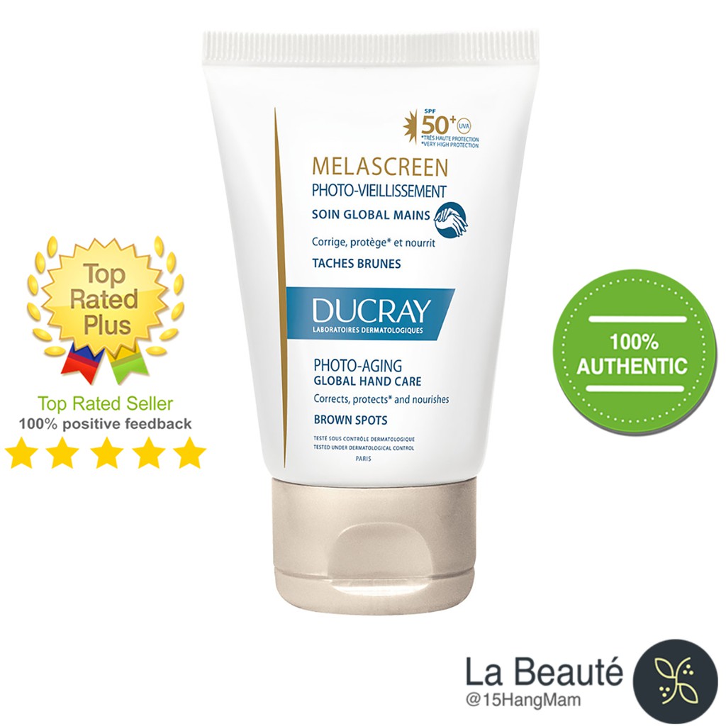 Ducray Melascreen Global Hand Care Photo-Aging SPF50+ 50ml - Kem Dưỡng Tay Chống Tăng Sắc Tố