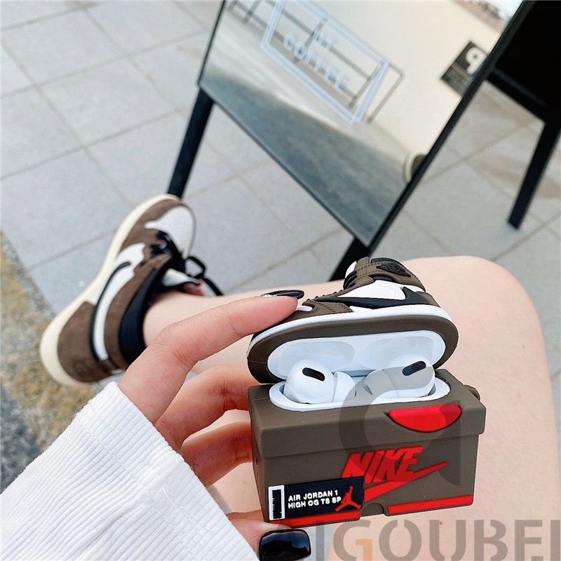 Vỏ Bảo Vệ Hộp Sạc Tai Nghe AirPods i10 i11 i12 i9s Pro 3 Bằng Silicon Hình Travis Scott Barb 2021