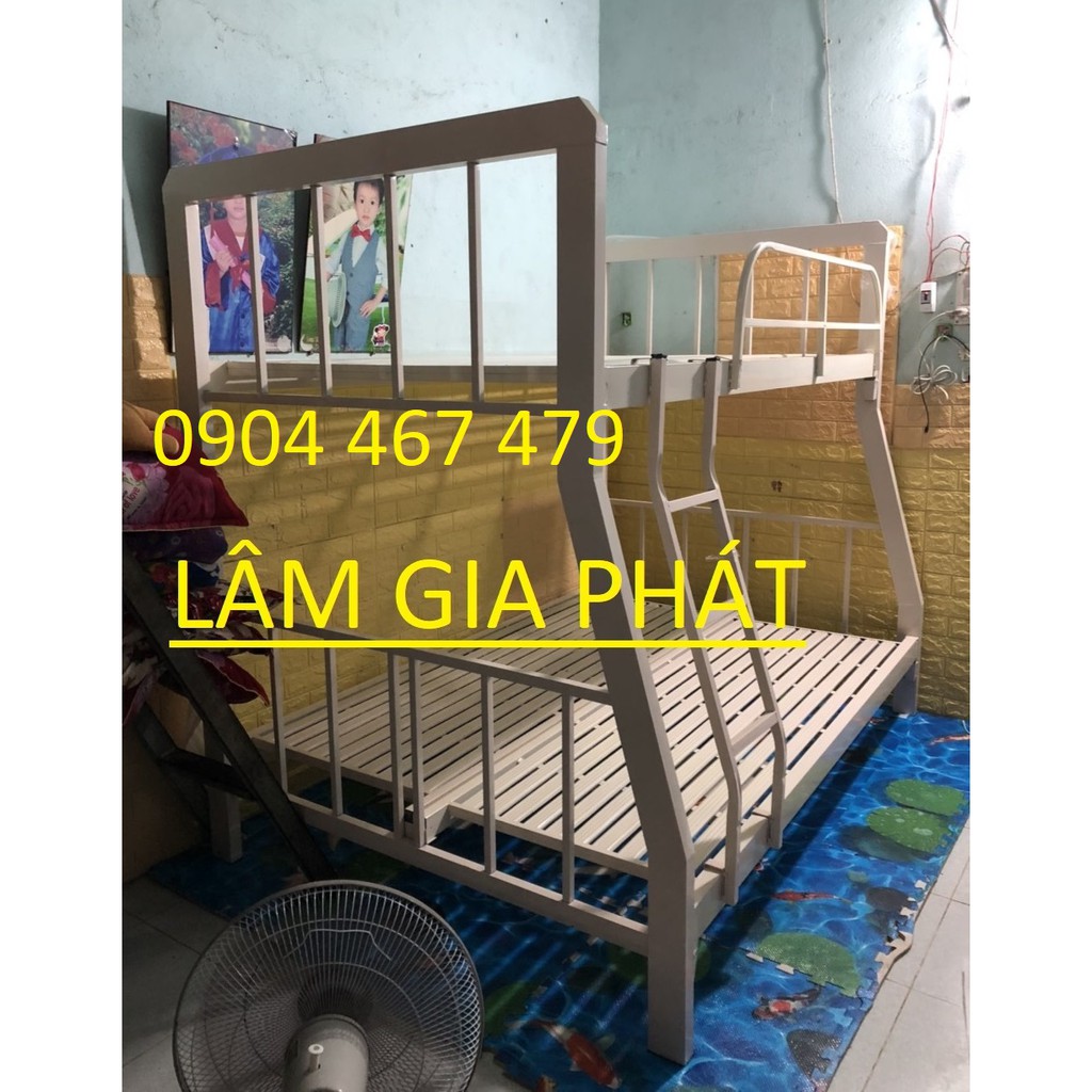 Giường tầng sắt hộp vuông 1mx1m2 giao hàng tận nhà | BigBuy360 - bigbuy360.vn
