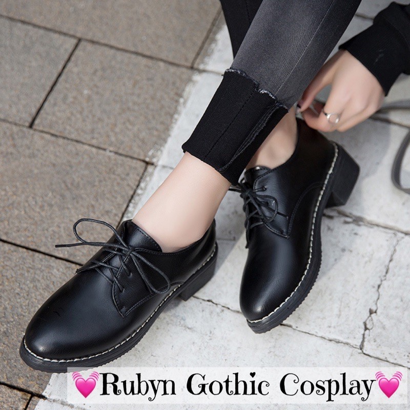 [Sẵn]  Giày Oxford đơn giản cosplay phong cách học sinh nhật bản ( NHÁM và BÓNG ) Size 35 - 40