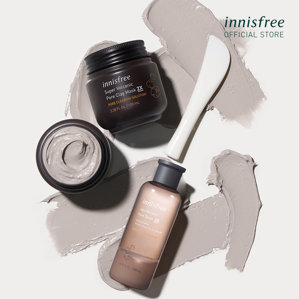 (Quà tặng) Bộ làm sạch và se khít lỗ chân lông Innisfree Volcanic Pore Set