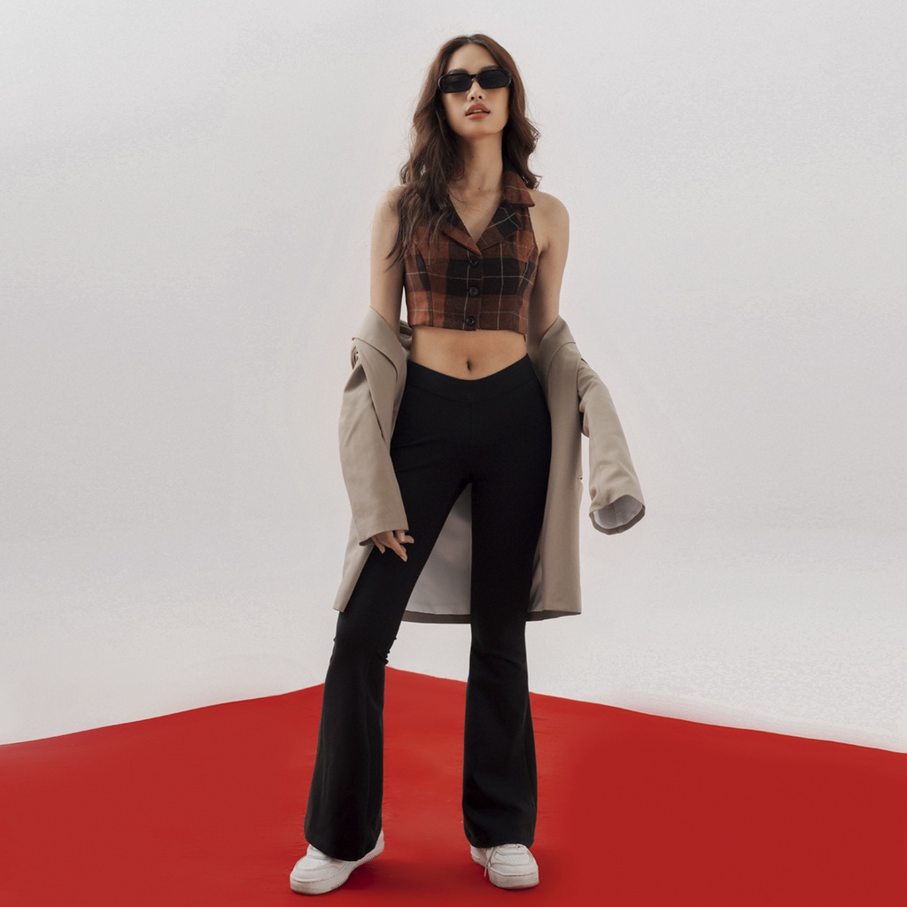 [Mã LT50 giảm 50K đơn 150K] TATICHU - Crop Waistcoat_ Áo Ghile caro nâu | BigBuy360 - bigbuy360.vn