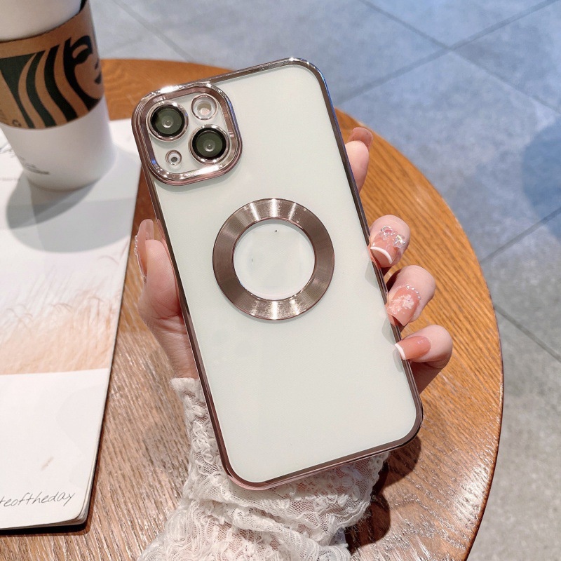 Ốp Điện Thoại Mềm Trong Suốt Mạ Điện Sang Trọng Cho iphone 11 12 13 Pro MAX