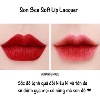 [Chính Hãng 3CE - Sẵn] Son 3CE Soft Lip Lacquer #CHANGE_MODE