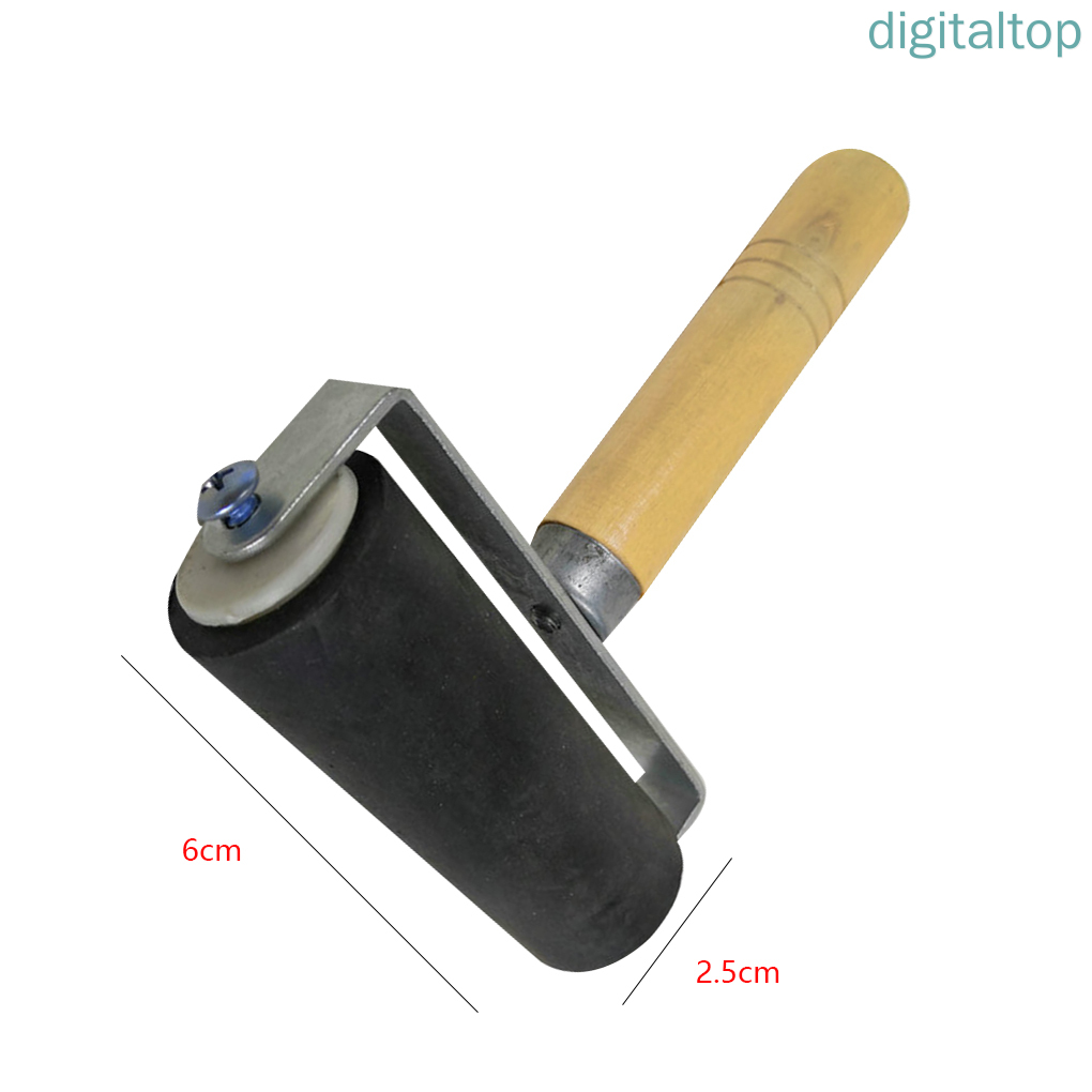 Woodblock Deluxe Hard Rubber Brayer Roller Heavy Duty Steel Frame Children Art Craft Tool digitaltop