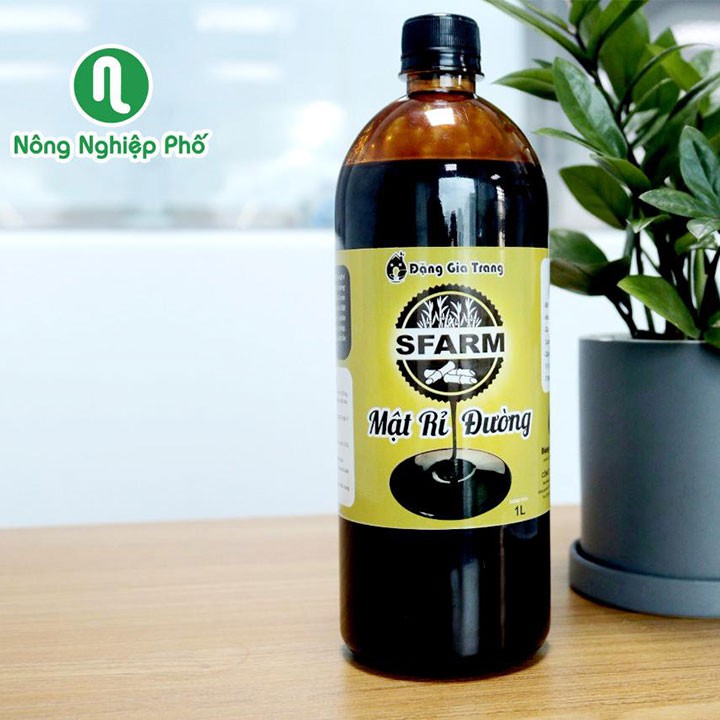 Mật Rỉ Đường Molasses SFARM Cao Cấp Hỗ Trợ Cải Tạo Đất, Chất Xúc Tác Ủ Phân 1 Lít