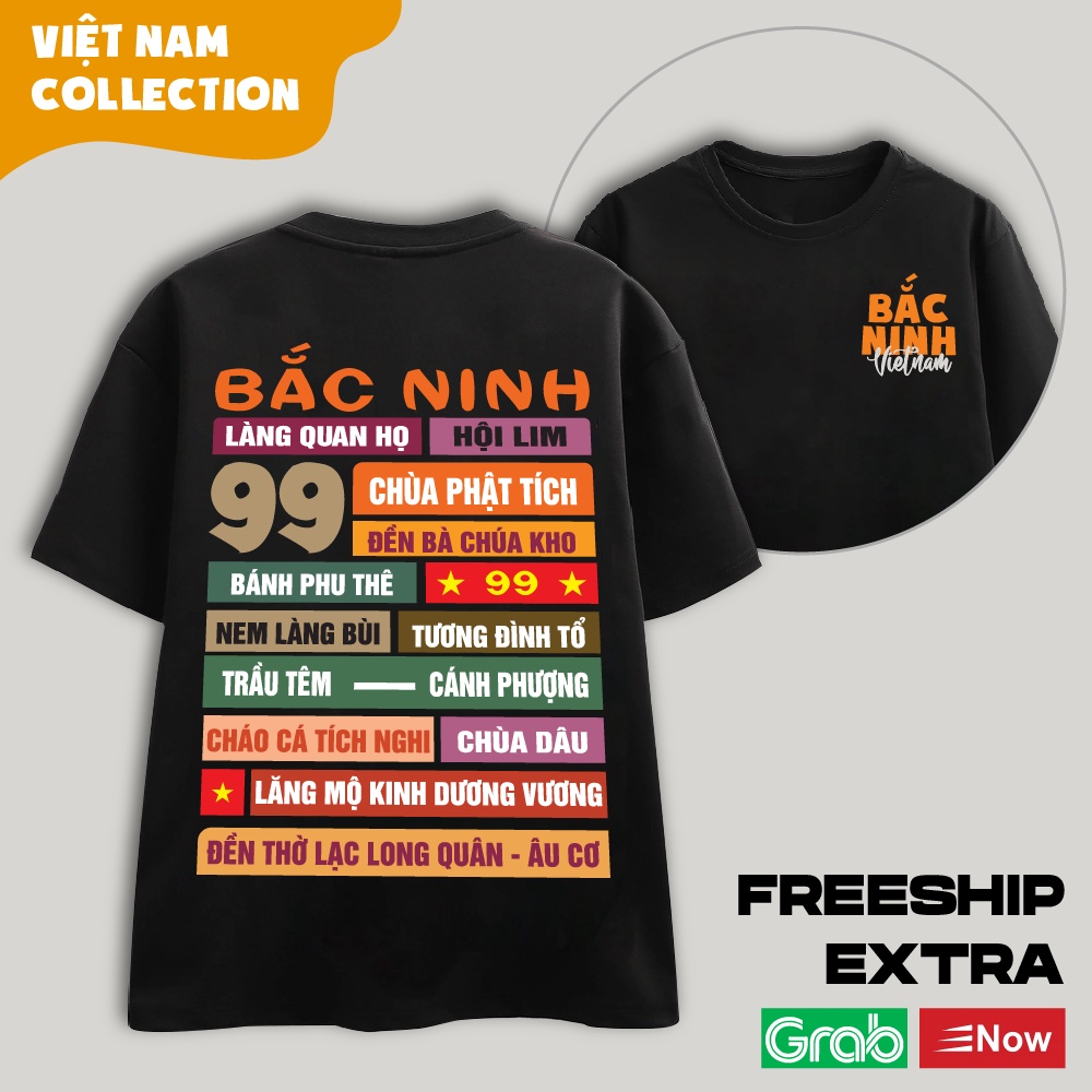 Áo Thun Unisex Nam Nữ Oversize Local Brand Tỉnh Thành - Bắc Ninh