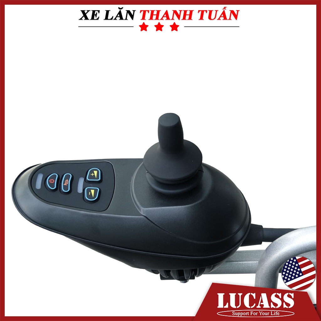 Trợ giá - Xe điện ngả nằm như giường Lucass XE-110LA - Xe lăn điện giúp phục hồi chức năng cho người tai biến, người già
