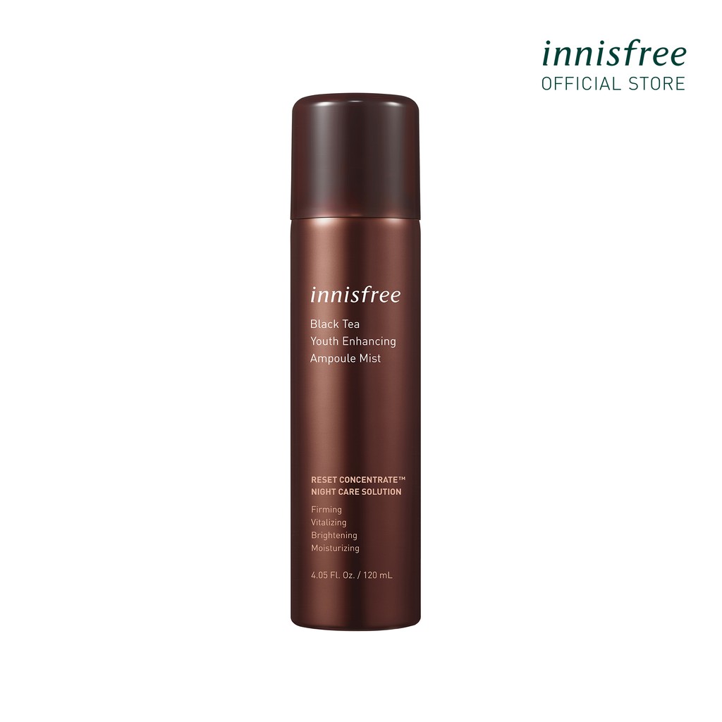 Xịt khoáng phục hồi da và chống lão hóa trà đen innisfree Black Tea Youth Enhancing Ampoule Mist 120ml