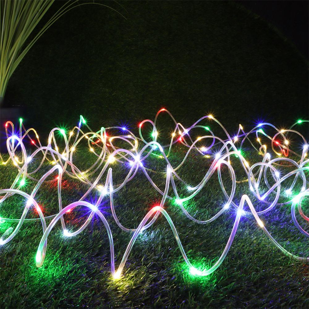 BORAG Dây Đèn LED 10M 100 Bóng Hình Ống PVC Chống Nước Trang Trí Nhà Cửa