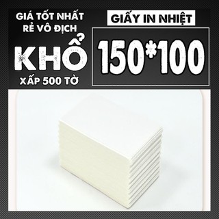 Giấy In Nhiệt Tự Dính, Giấy in đơn, Xấp 500 Tờ 100x150 mm (Khổ A6) có sẵn lớp keo dán