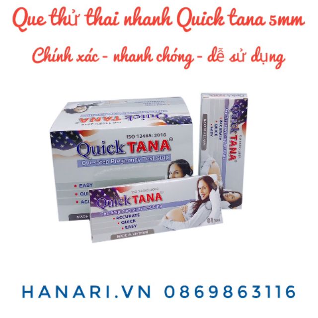 [ Che tên sản phẩm] Que thử thai nhanh Quick tana 5mm