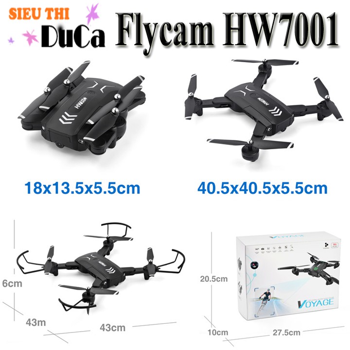 Flycam HW9001 Trang Bị 2 Camera 4k Bay 18-20p
