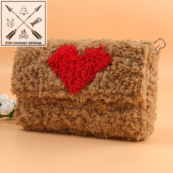 Túi Tự Đan Thêu Trái Tim, Túi Xách Handmade Đeo Chéo Bày Tỏ Tình Cảm Dịp Valentine