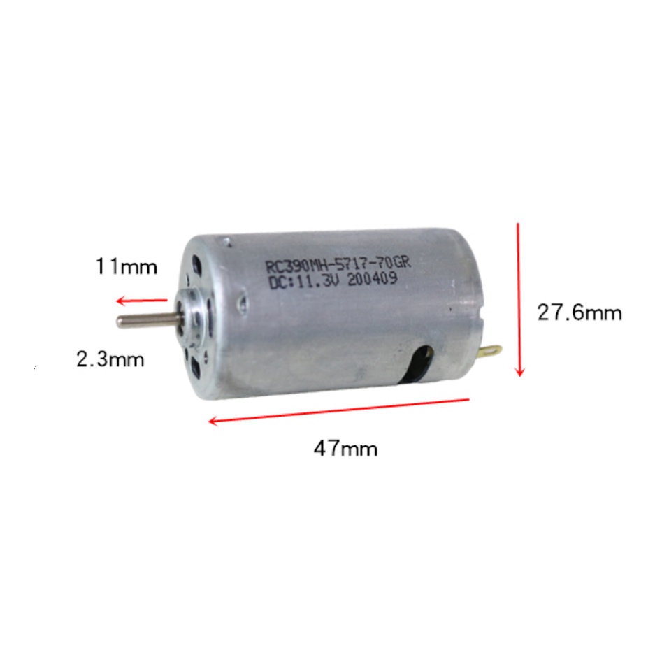 Motor 390 loại 3V~12V DC, 1,45A Pin 2s 7.4V, mạnh, tốt với các bộ đk 7.4v 20A dùng chế cho xe tàu đồ chơi đk