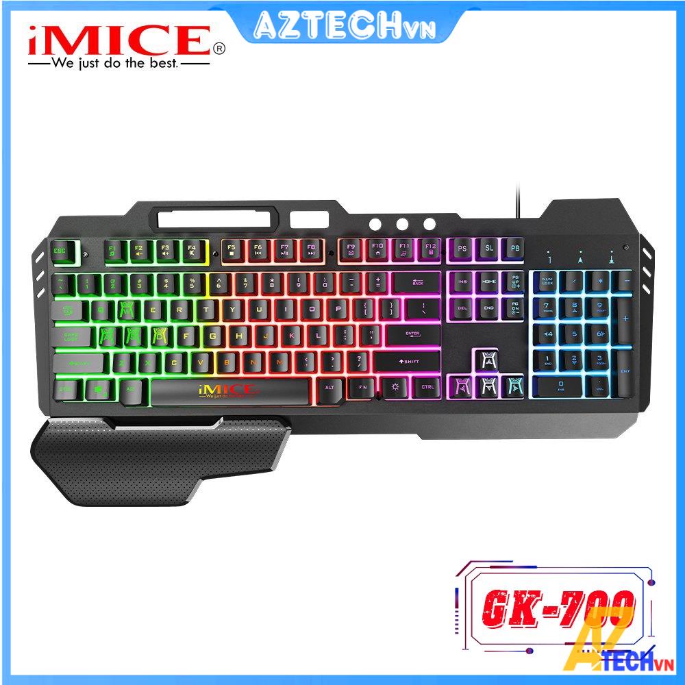 BỘ BÀN PHÍM GAMING, KEYBOARD IMICE GK700 GIẢ CƠ LED RGB - BẢO HÀNH 12 THÁNG