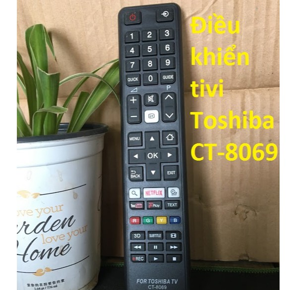 combo 2 cái Remote Điều khiển tivi Toshiba CT-8069 ,Remote tivi toshiba CT 8069 Smart mạng internet
