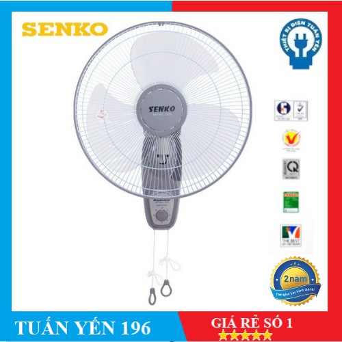 Quạt treo tường 2 dây  FREE SHIP  Senko TC1626 (47W) - Hàng chính hãng -Bảo Hành 2 Năm