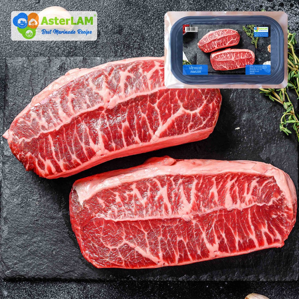Lõi Vai Bò AsterLAM 500g - Cắt Steak 2cm