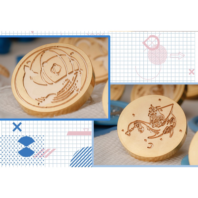 Con Dấu Sáp Niêm Phong Thiệp Mời Đám Cưới Hình Cá Voi