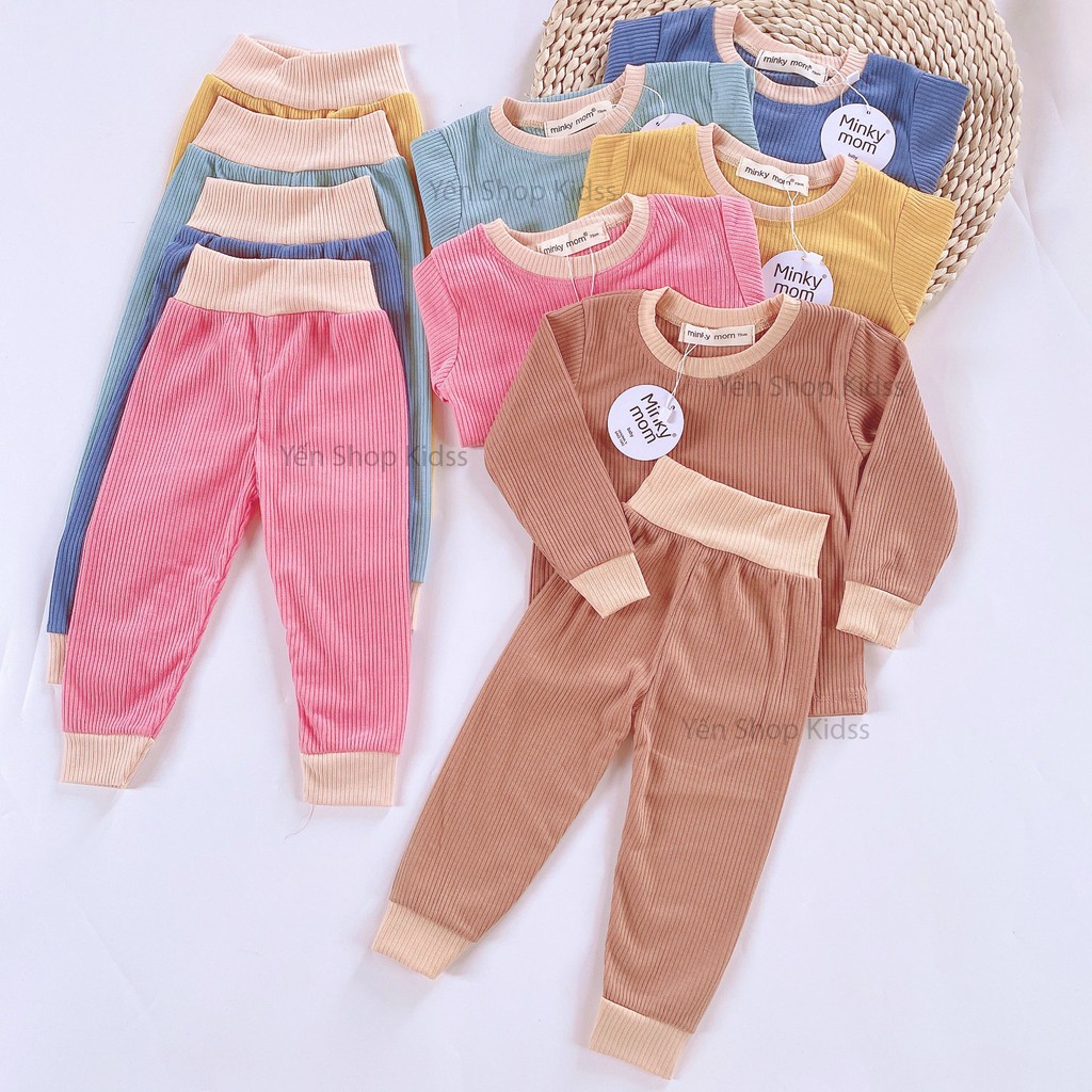 Sale !!! Bộ Dài Gân Tăm Cạp Cao Cho Bé (7-16kg) (SP001369)