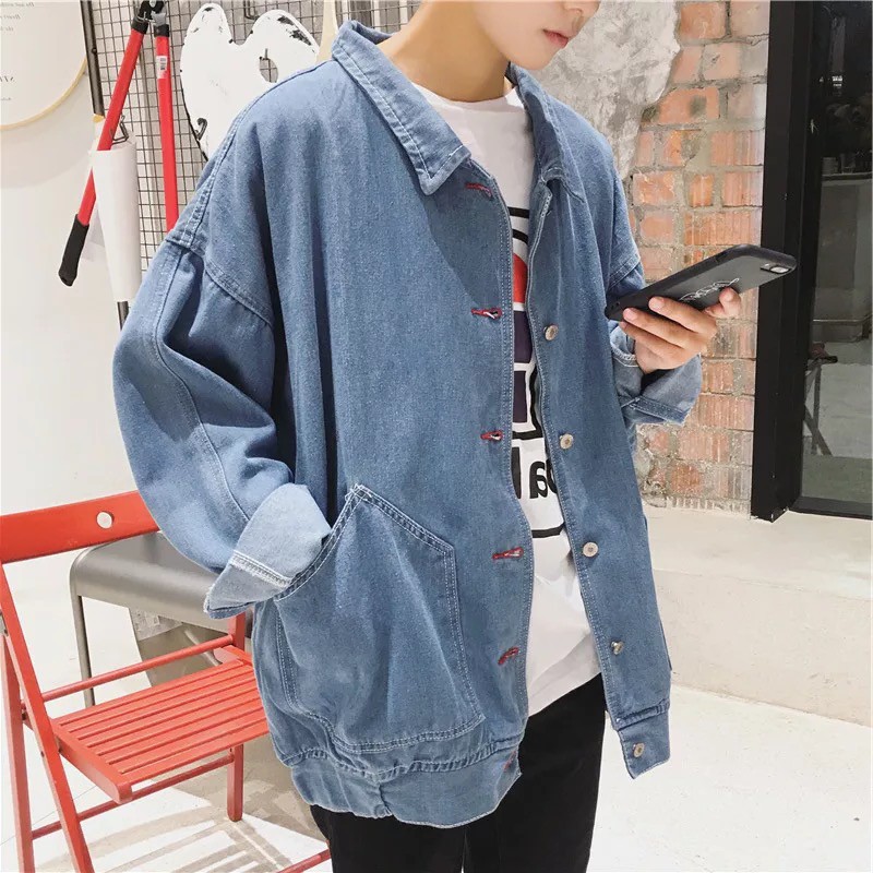 Áo Khoác Bò Jean / Denim Jacket Thời Trang Nam Basic phong cách Hàn Quốc-AB5