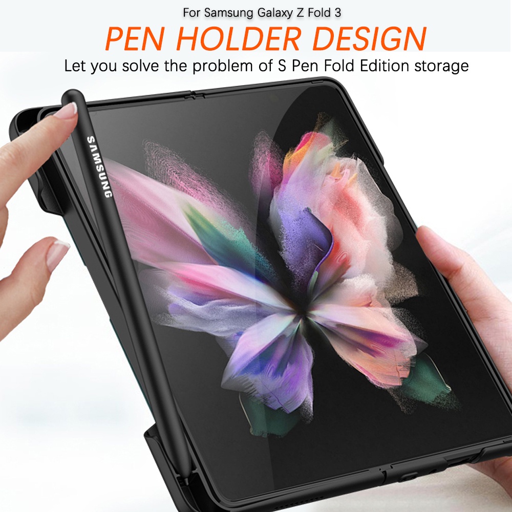 Ninki Ốp Z Fold 4 Điện Thoại PC Cứng Kèm Giá Đỡ Từ Tính Chống Rơi Cho Samsung Galaxy Z Fold 4/Z Fold 3 Ốp Lưng