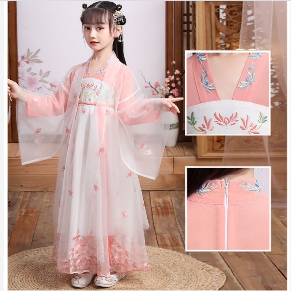 Hàng Mới Về Đầm Hán Phục Thời Trang Mùa Hè Phong Cách Trung Hoa Cho Bé Gái 12-21 Tuổi